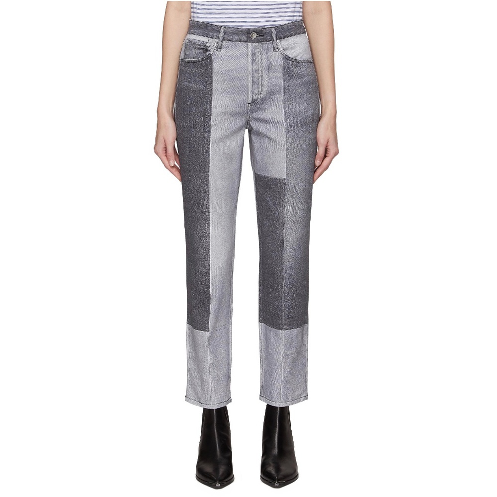 Rag & Bone Stretch Miramar Wren Slim Straight Jeans in Byron Greyscale Size 27